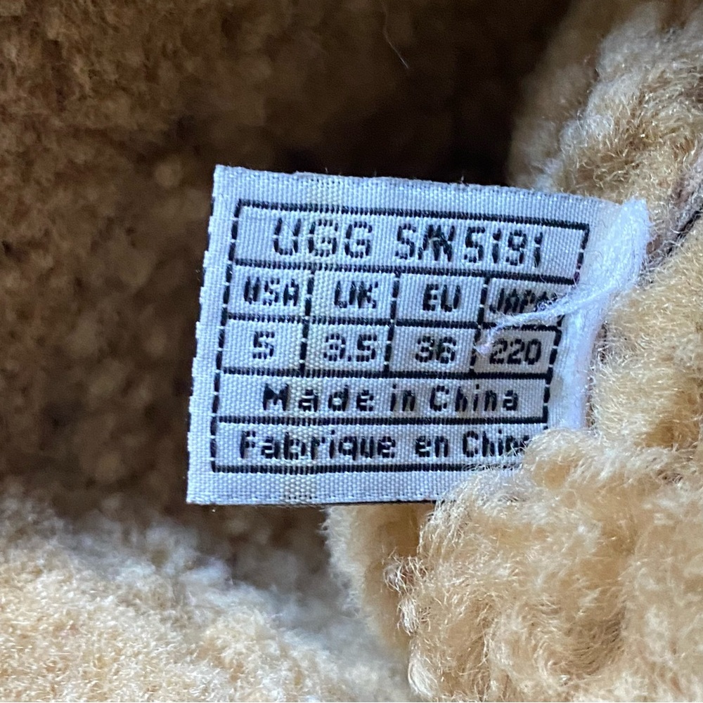 UGG Sheepskin & Leather Brown Tall Winter Boots - Excellent Condition - W5 - Picture 10 of 15